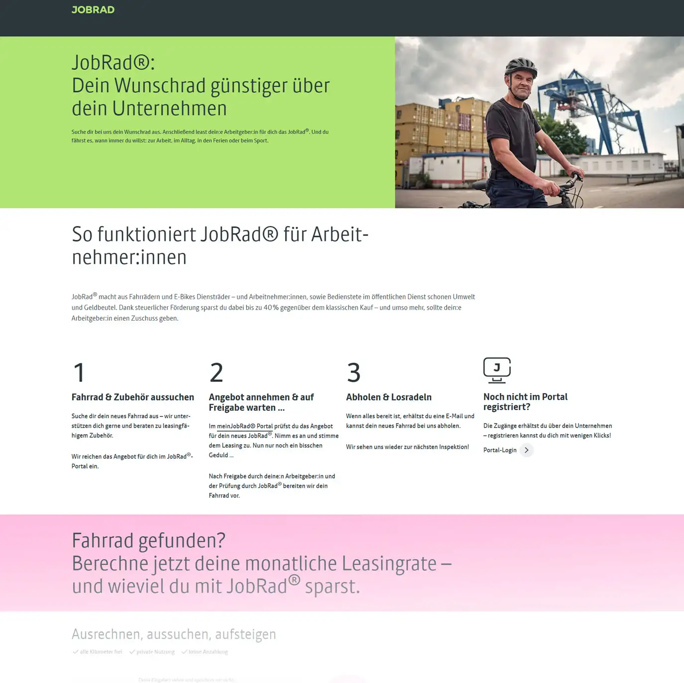 Screenshot iframe5 JobRad für Arbeitnehmer:innen